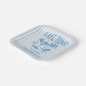 Assiettes En Carton Fête de Fiançailles Côtière Moderne Cocktail Bleu (Angulaire)