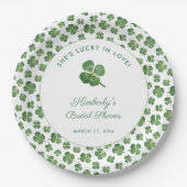 Assiettes En Carton Fête de Fiançailles de la Saint-Patrick Chanceuse (Devant)