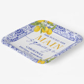 Assiettes En Carton Fête de Fiançailles de Main Squeeze (Angulaire)