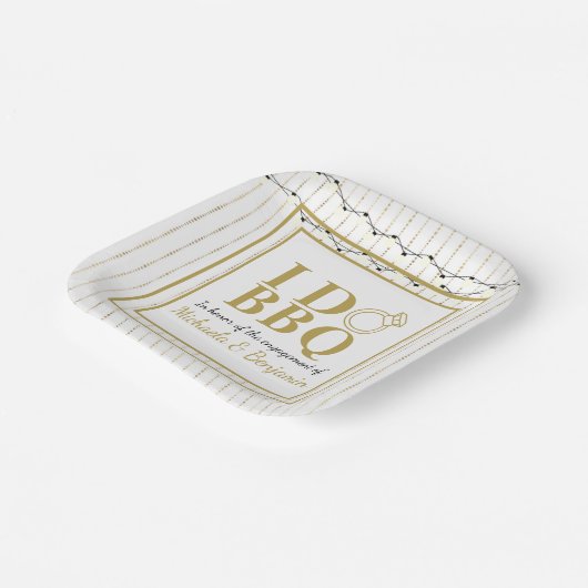 Assiettes En Carton Fête de fiançailles I Do BBQ Couples Shower (Angulaire)