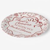 Assiettes En Carton Fête de Fiançailles Pâtes Italiennes C'est de l'Am (Angle)