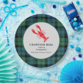 Assiettes En Carton Fête de fiançailles Plaid Tartan au Poisson d'eau  (Fête)