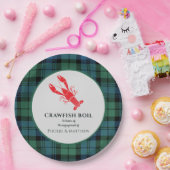 Assiettes En Carton Fête de fiançailles Plaid Tartan Écrevisses à la c (Fête)