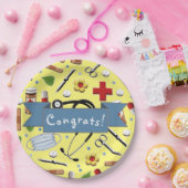 Assiettes En Carton Fête de fin d'études Médicales (Fête)