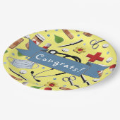 Assiettes En Carton Fête de fin d'études Médicales (Angle)