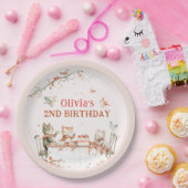 Assiettes En Carton Fête de fleurs avec chats (Fête)