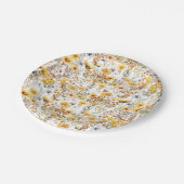Assiettes En Carton Fête de fleurs sauvages jaunes rustiques (Angle)