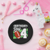 Assiettes En Carton Fête de football 4 ans Thème 4e anniversaire garço (Fête)