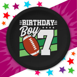 Assiettes En Carton Fête de football 7 ans Thème 7ème anniversaire gar