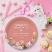 Assiettes En Carton Fête de graduation de la florale d'été (Fête)