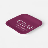 Assiettes En Carton Fête de graduation minimale (Angulaire)