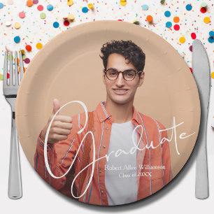 Assiettes En Carton Fête de graduation photo décontractée