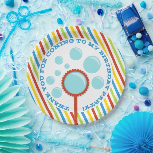 Assiettes En Carton Fête de la bulle du garçon Anniversaire (Fête)