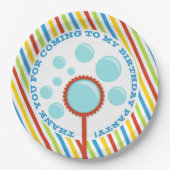 Assiettes En Carton Fête de la bulle du garçon Anniversaire (Devant)