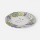 Assiettes En Carton Fête de la mariée en bois succulente de feuille de (Angle)