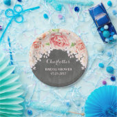 Assiettes En Carton Fête de la mariée florale de tableau d'aquarelle (Fête)