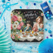 Assiettes En Carton Fête de la mère Famille Brunch Plaque en papier (Fête)