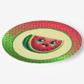 Assiettes En Carton Fête de la pastèque (Angle)