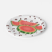Assiettes En Carton Fête de la pastèque et des semences (Angle)