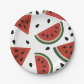 Assiettes En Carton Fête de la pastèque quelque soit la façon dont vou (Devant)