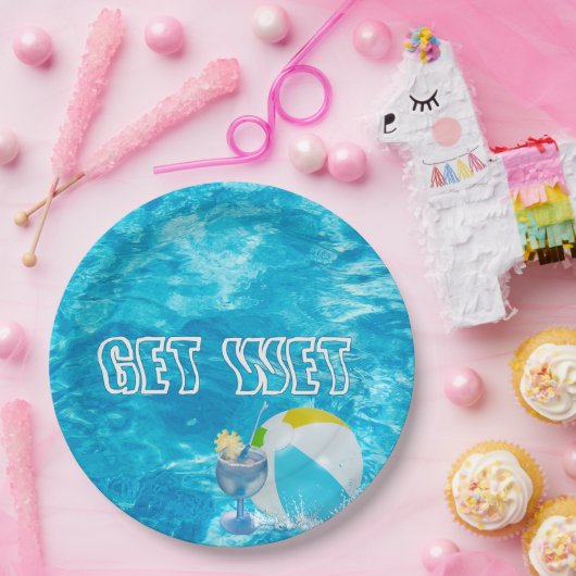 Assiettes En Carton Fête de la piscine d'été (Fête)