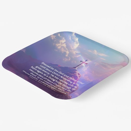 Assiettes En Carton Fête de la résurrection religieuse (Angulaire)