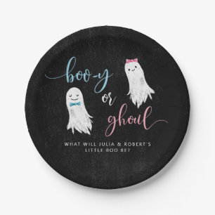 Assiettes En Carton Fête de la révélation de genre Halloween