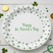 Fête de la Saint-Patrick Bordure de Trèfle Rond