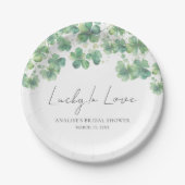 Assiettes En Carton Fête de la Saint-Patrick Chanceux en amour : Récep (Devant)