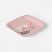 Assiettes En Carton Fête de la Saint-Valentin Rosé over Roses Rose (Angulaire)