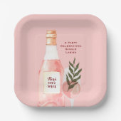 Assiettes En Carton Fête de la Saint-Valentin Rosé over Roses Rose (Recto)