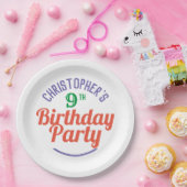 Assiettes En Carton Fête de l'âge 9e anniversaire Plaques papier (Fête)