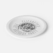 Assiettes En Carton Fête de l'âge de 21e anniversaire (Angle)