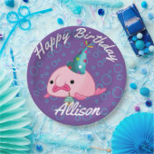 Assiettes En Carton Fête de l'anniversaire Blobfish violet (Fête)