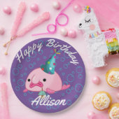 Assiettes En Carton Fête de l'anniversaire Blobfish violet (Fête)