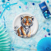 Assiettes En Carton Fête de l'anniversaire du tigre (Fête)