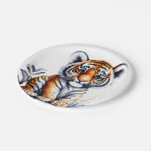 Assiettes En Carton Fête de l'anniversaire du tigre (Angle)