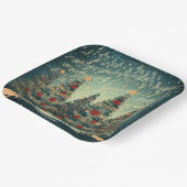 Assiettes En Carton Fête de l'arbre de Noël (Angulaire)