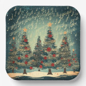 Assiettes En Carton Fête de l'arbre de Noël (Recto)