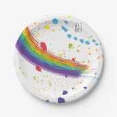 Assiettes En Carton Fête de l'Art de couleur (Devant)