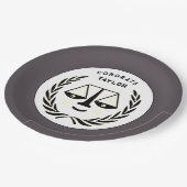 Assiettes En Carton Fête de l'enseignement de droit (Angle)