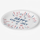Assiettes En Carton Fête de l'Indépendance 4 juillet patriotique améri (Angle)