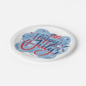 Assiettes En Carton Fête de l'Indépendance Juillet 4 Plaque papier (Angle)