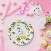 Assiettes En Carton Fête de l'mariée d'été sur les agrumes à feuilles (Fête)