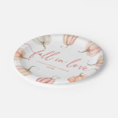 Assiettes En Carton Fête de mariage automnal Citrouille rose (Angle)