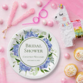 Assiettes En Carton Fête de Mariage aux Hydrangeas Bleus (Fête)