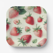 Assiettes En Carton Fête de Mariage avec Pancakes aux Fraises (Recto)