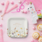 Assiettes En Carton Fête de mariage champêtre avec fleurs sauvages (Fête)