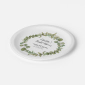 Assiettes En Carton Fête de mariage champêtre Eucalyptus (Angle)