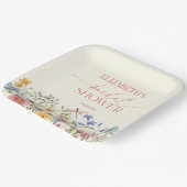 Assiettes En Carton Fête de mariage champêtre florale (Angulaire)